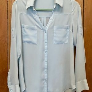 Express Portofino Light Blue Blouse